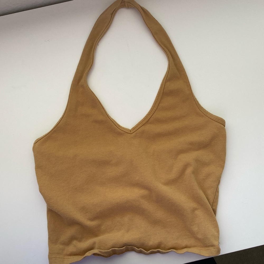 yellow halter top